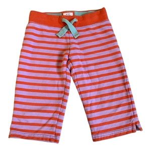 Mini Boden Purple & Orange Striped Capri Shorts (5Y)